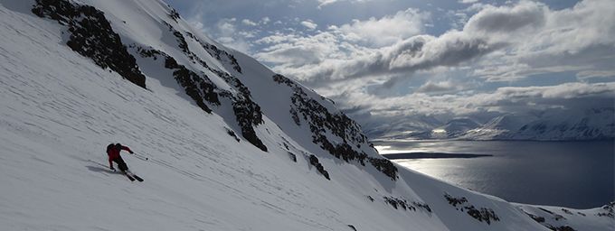 Adventure skiing Iceland