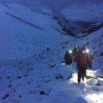 Mont Blanc training towards Aiguille du Tour