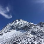 View from Tête Rousse hut towards Gouter hut