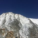 View from Tête Rousse hut towards Gouter hut