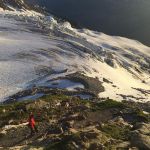 Glacier view near Albert I hut Mont Blanc region Chamonix