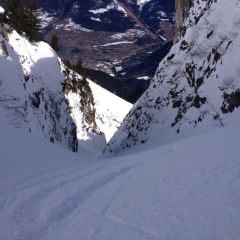 couloir skiing Chamonix