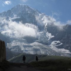 Guided glacier trek Swiss Alps Aletsch Eiger Valais