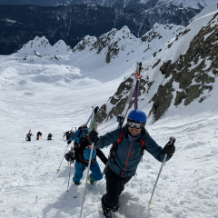 Off piste in Les Marécottes, one of thise little areas that rock