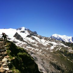 Towards the Albert I hut Chamonix Mont Blanc