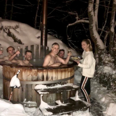 hottub in snow