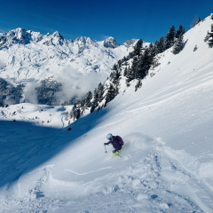Freeride bij rands Montets, Argentière Freeride Grands Montets
