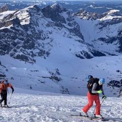 skitouring in order to reach the best descents