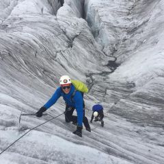 Picture subject to copyright. All rights reserved. Unauthorized use prohibited. Cramponing training for Mont Blanc climb